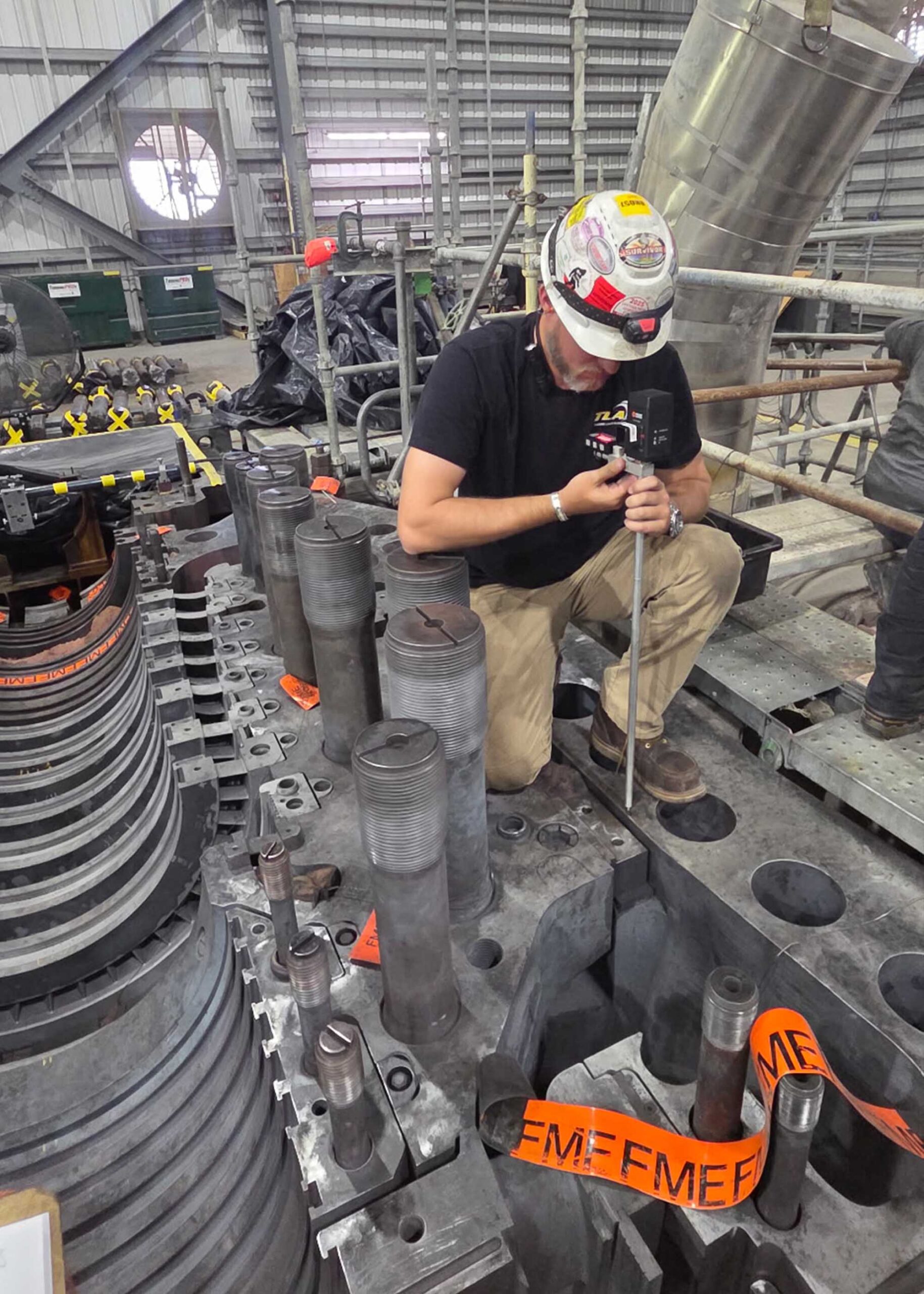 Laser alignment of turbine coupling during maintenance outage