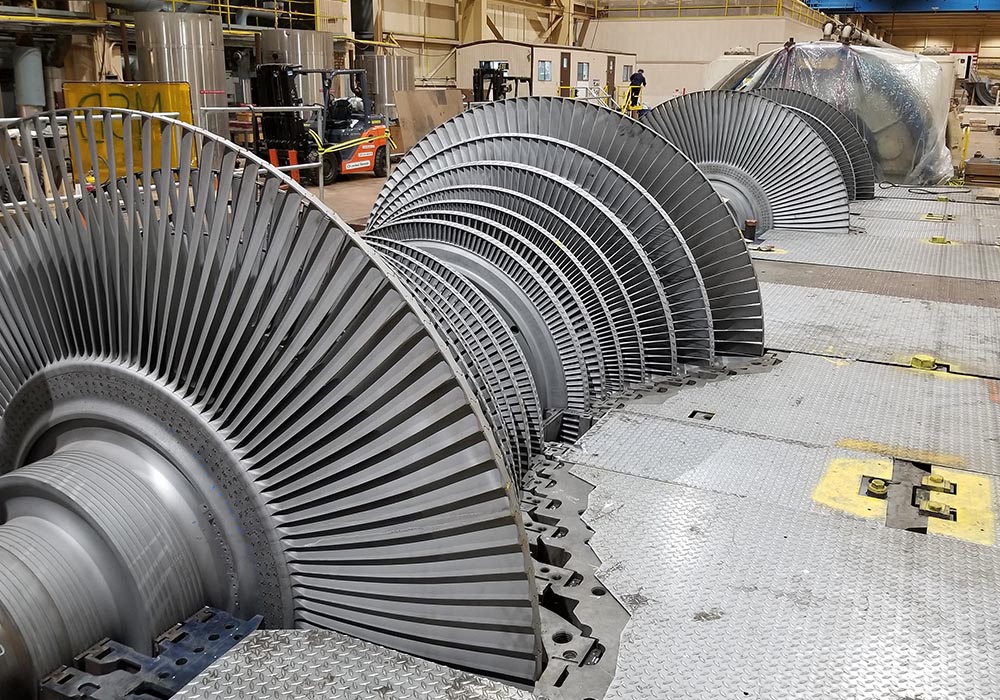 Turbine laser alignment inspection in power plant